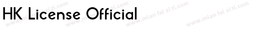HK License Official字体转换